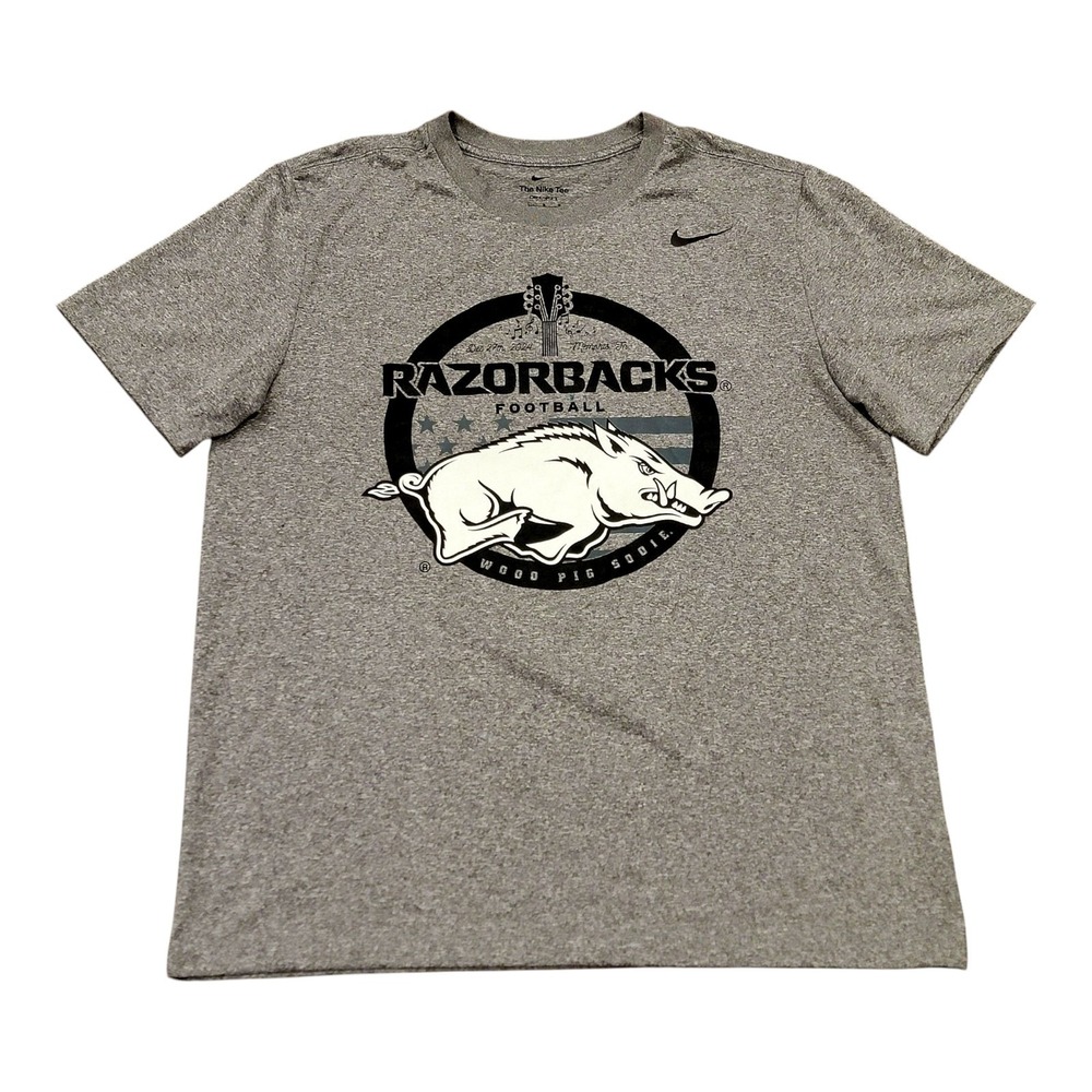 Men's Nike Arkansas Razorbacks Football Liberty Bowl Dri Fit Shirt Gray Sz Large